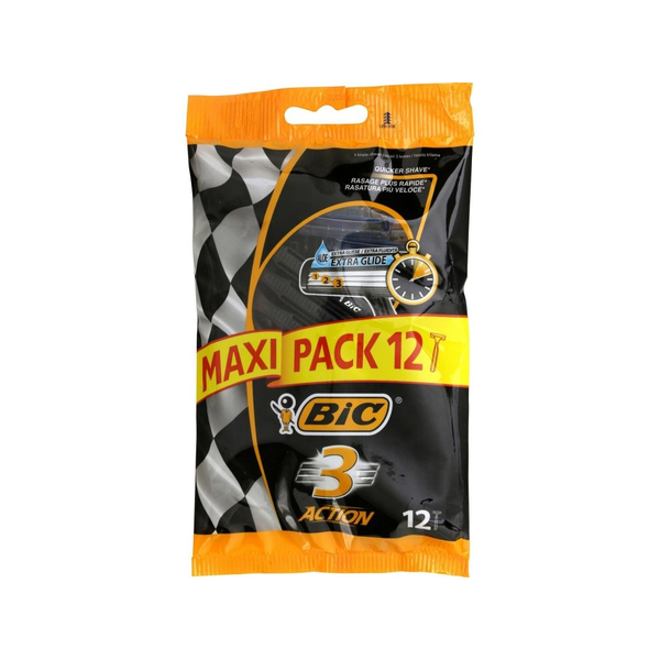 Bic Maxi Action Disposable Razors with Aloe Vera Strip, 12 Count