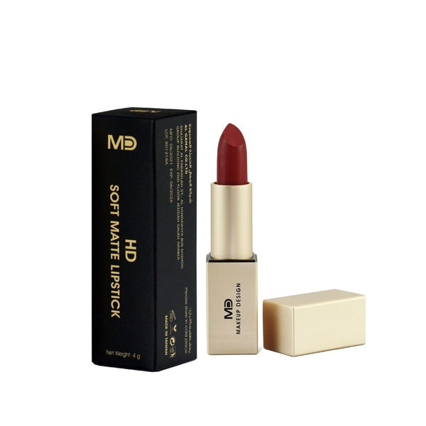 Md Soft Matte Cream Lipstick L002 - Long-Lasting Hydration with Intense Color (4g)