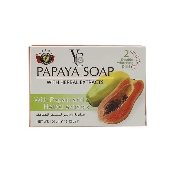 Papaya Soap Before and After Herbal Radiance Cleansing Bar YC 100g