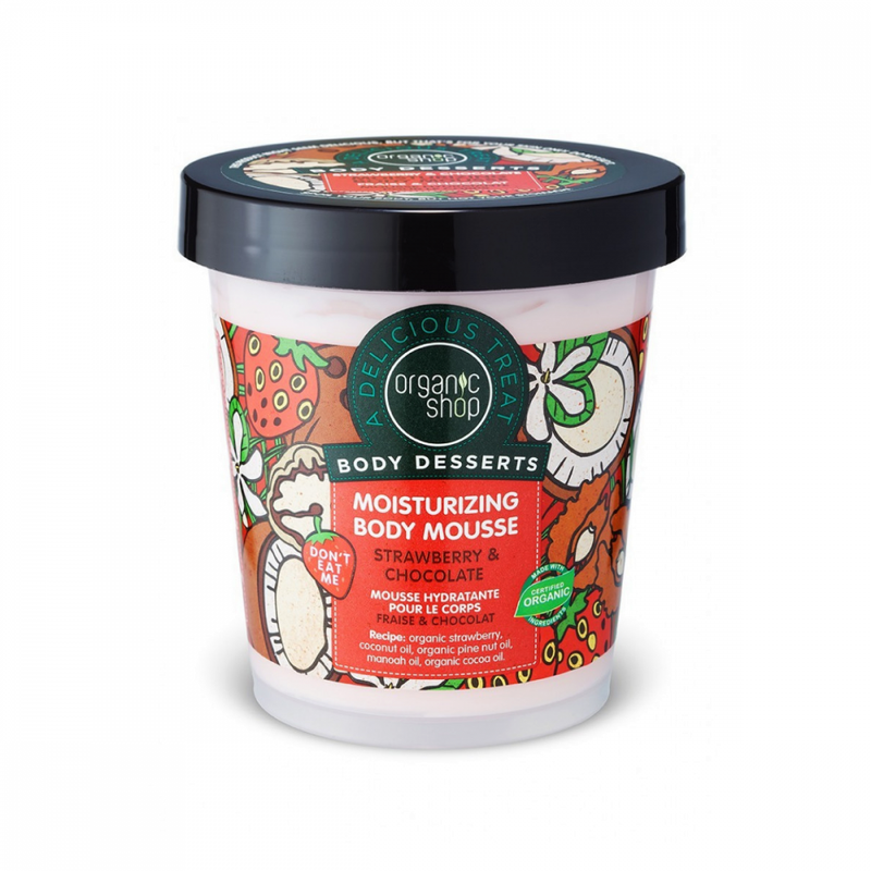 Organic Shop Body Mousse Strawberry and Chocolate 450ml