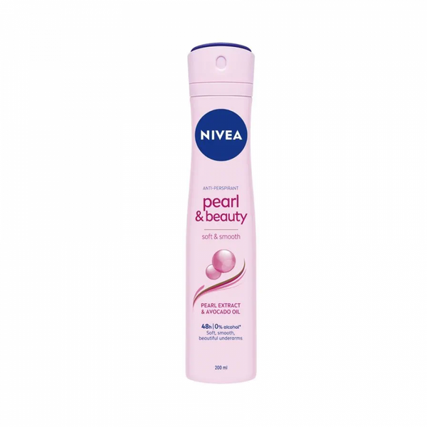 Nivea Pearl & Beauty Deodorant Spray for Women, 48-Hour Protection, 200ml