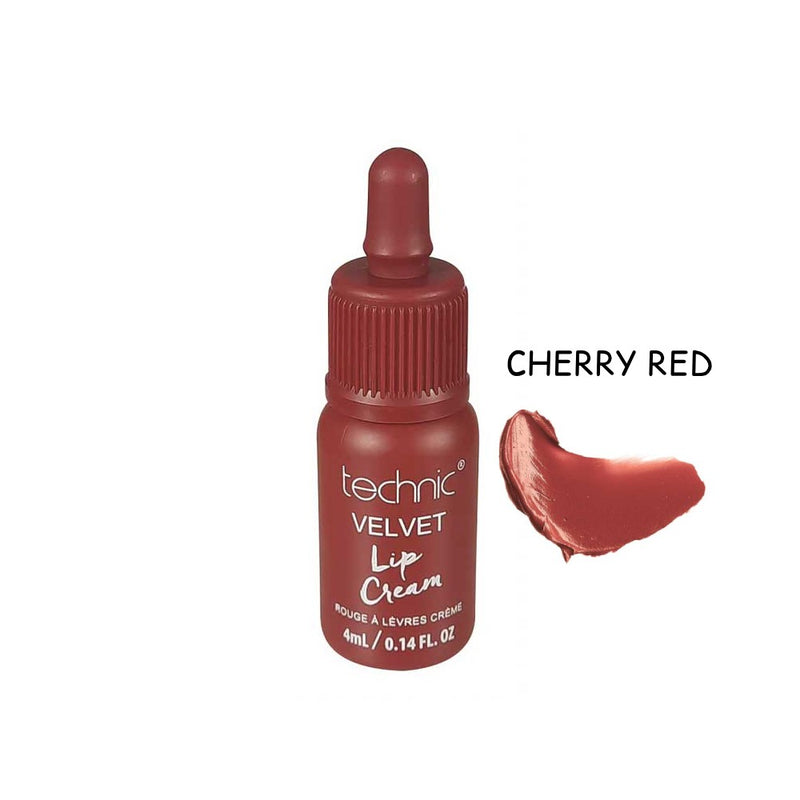 Technic Velvet Liquid Lipstick Cherry Red 4ml Highly Pigmented