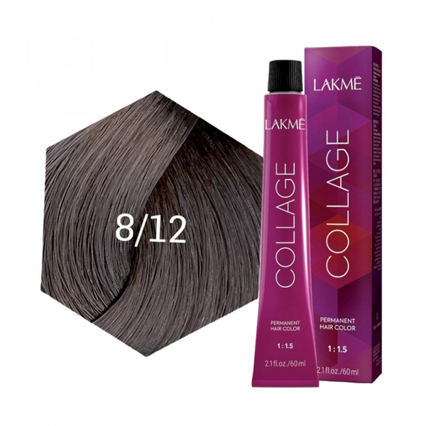 Lakme Collage Permanent Hair Dye 8/12 Ash Violet Light Blonde 60ml