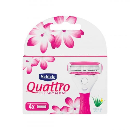Schick Quattro For Women Razor Blade Refills, 4-Pack