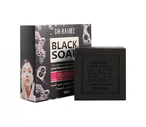 Dr. Rashel Black Charcoal Soap, Activated Charcoal for Oily Skin, 100g