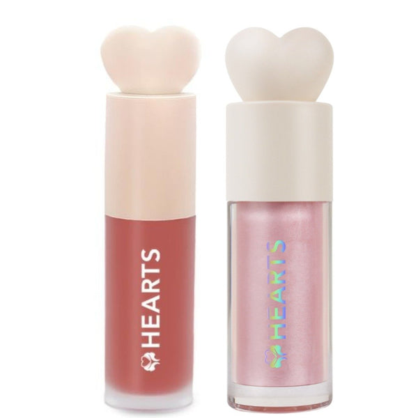 Hearts Liquid Blush and Highlighter Cheek Set - 2 Pieces