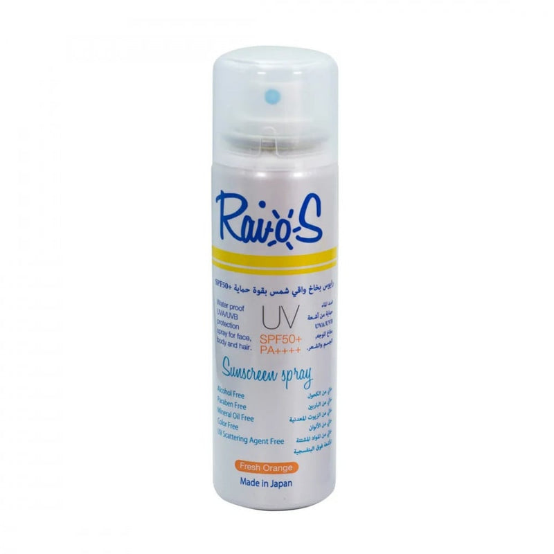 Sunscreen Spray Over Makeup Face and Body Protection Rayos 70ml