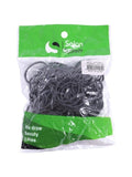Salon System Black Plastic Hair Elastics (Pack of 10)