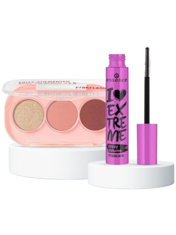 Pink Flash Eyeshadow & Essence Mascara Set 2 Pieces