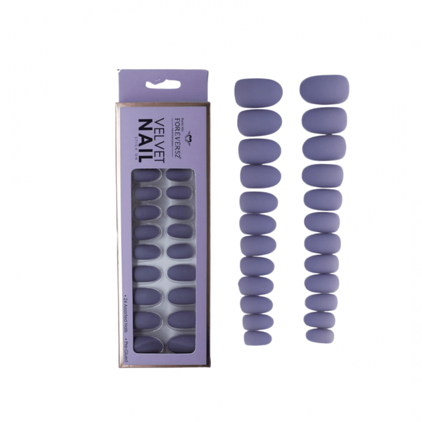 Forever 52 Velvet Artificial Nails - Matte Finish, 24 Count, KFN014