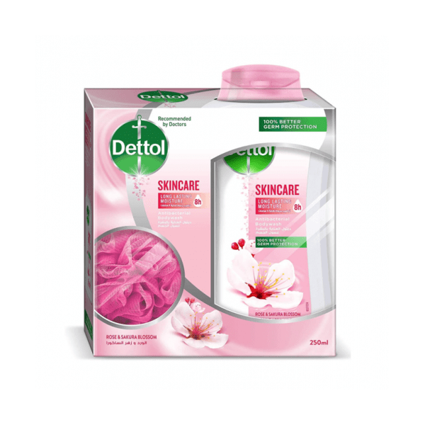 Dettol Body Wash Skin Care Moisturizing Formula with Loofah 250ml