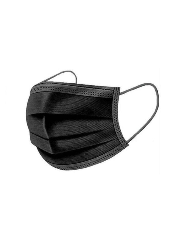 Dar Al Amirat 3-Ply Non-Woven Face Masks - Black - 50 Count