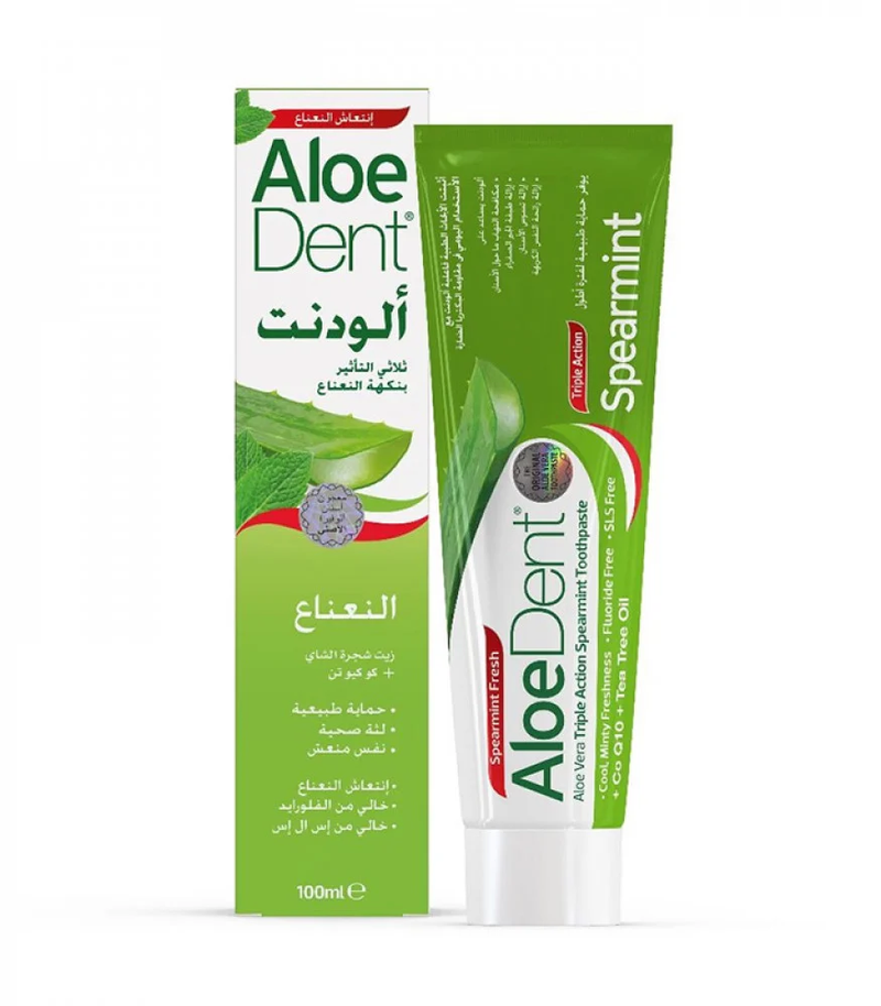 Aloedent Triple Action Toothpaste with Mint - Aloe Vera, 100 ml