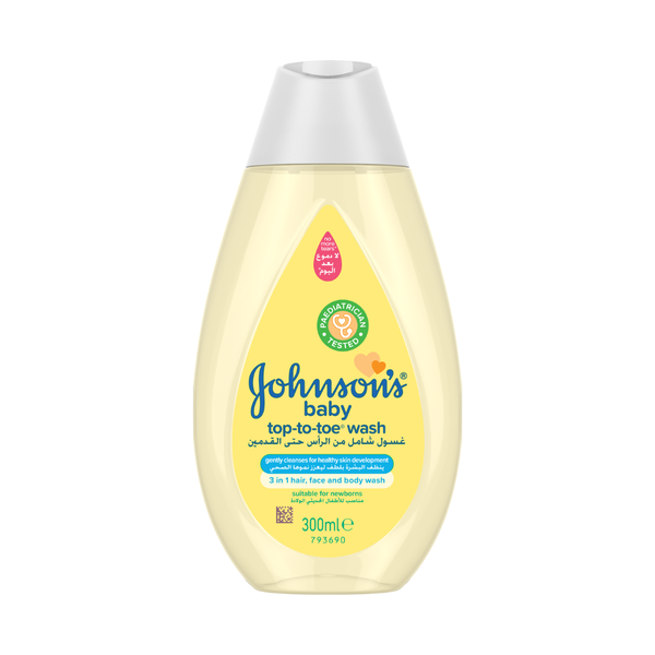Johnson's Baby Wash Head to Toe Cleanser, Sensitive Skin, 300ml
