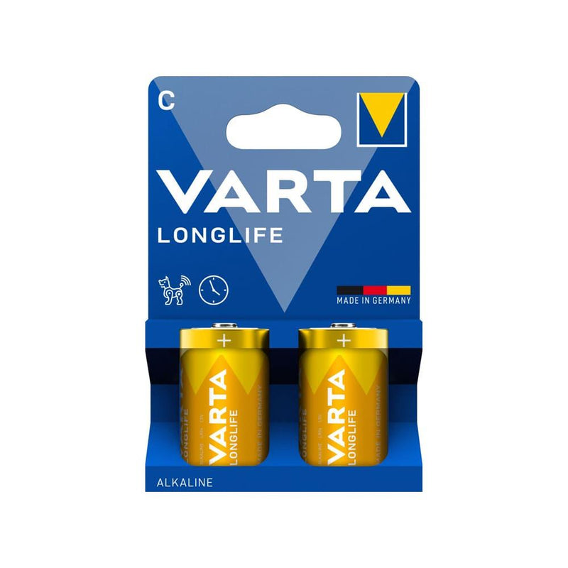 Alkaline Battery C LR14 Long Life 1.5V Varta 2-Pack