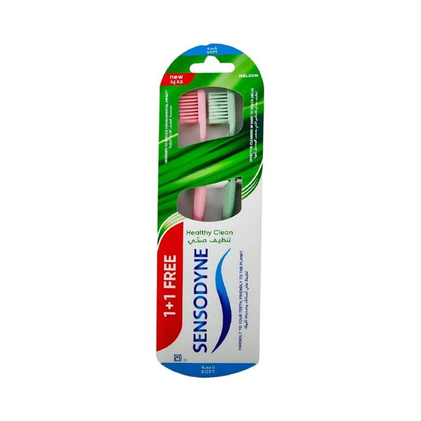 Health & Clean Soft Manual Toothbrush For Sensitive Teeth Sensodyne 2 Pack