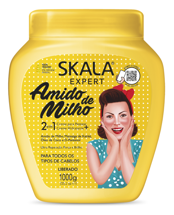 Moisturizing Hair Cream Deep Nourishment Amido De Milho Skala Expert 1000g