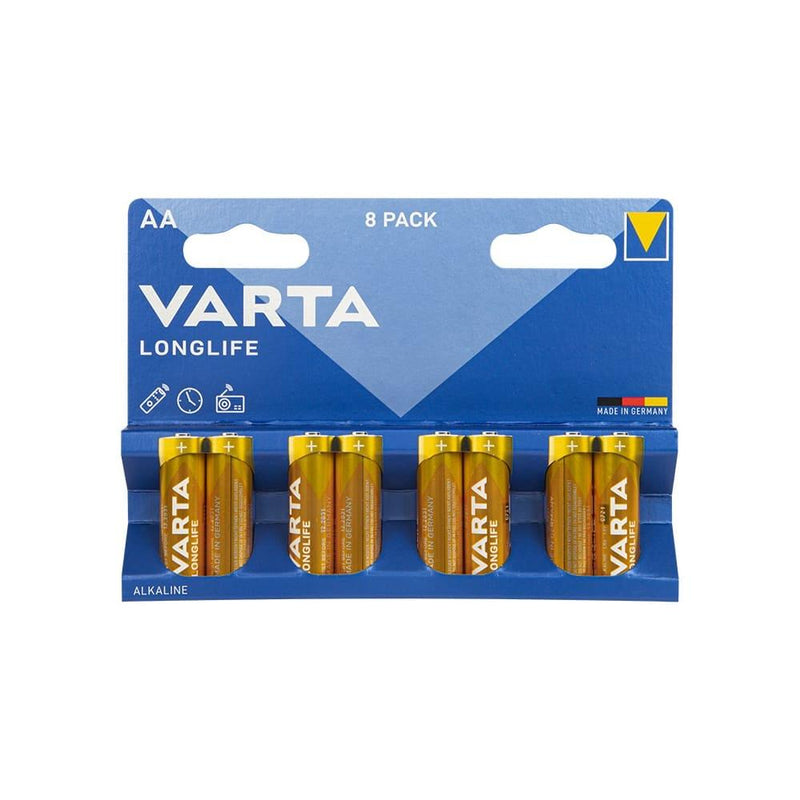 Shop AA Batteries Long Life Alkaline Varta 8-Pack 1.5V