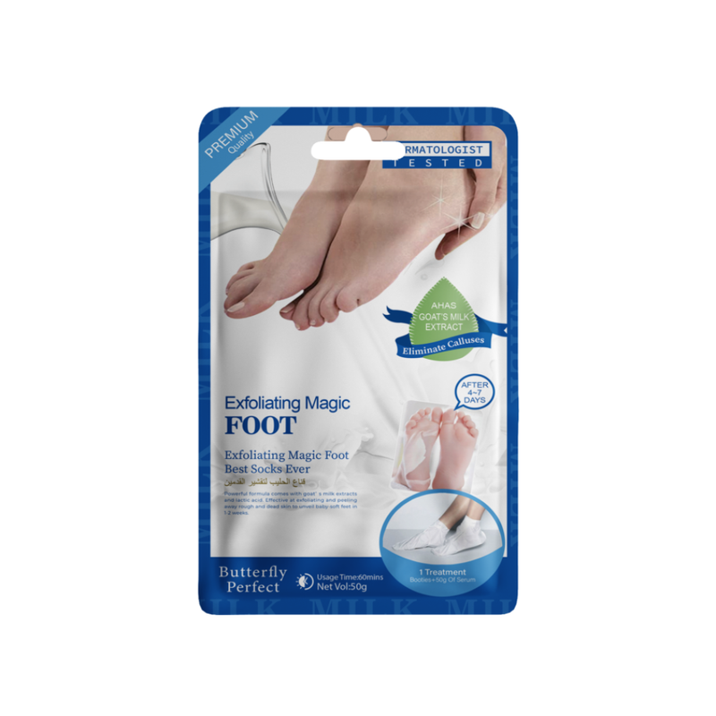 Milk Exfoliating Foot Socks Dead Skin Remover Butterfly Perfect 50g