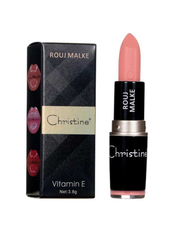 Matte Lipstick for Fuller Lips Moisturizing Vitamin E Christine 4g