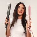 Clara Dual Straightening Brush Pink (C19) 3 Heat Settings