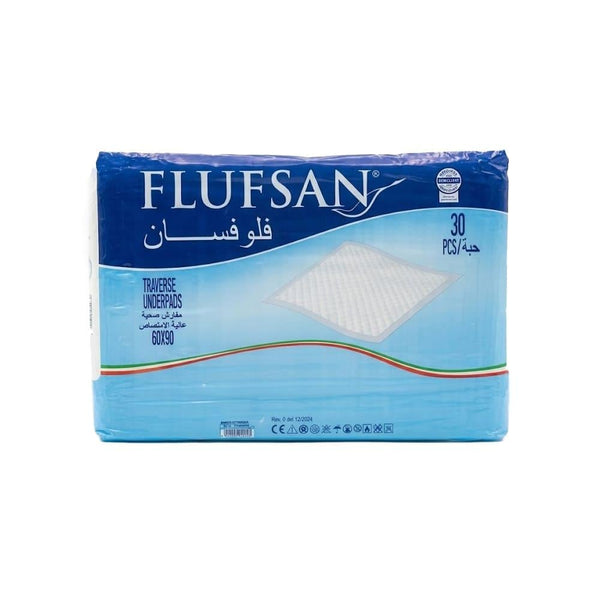 Disposable Bed Underpads Heavy Absorbency 60x90cm Flufsan 30 Pads