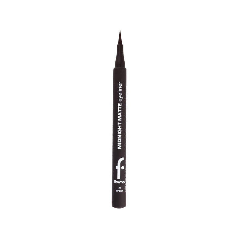 Best Brown Liquid Eyeliner Matte Finish Precise Brush Flormar 02