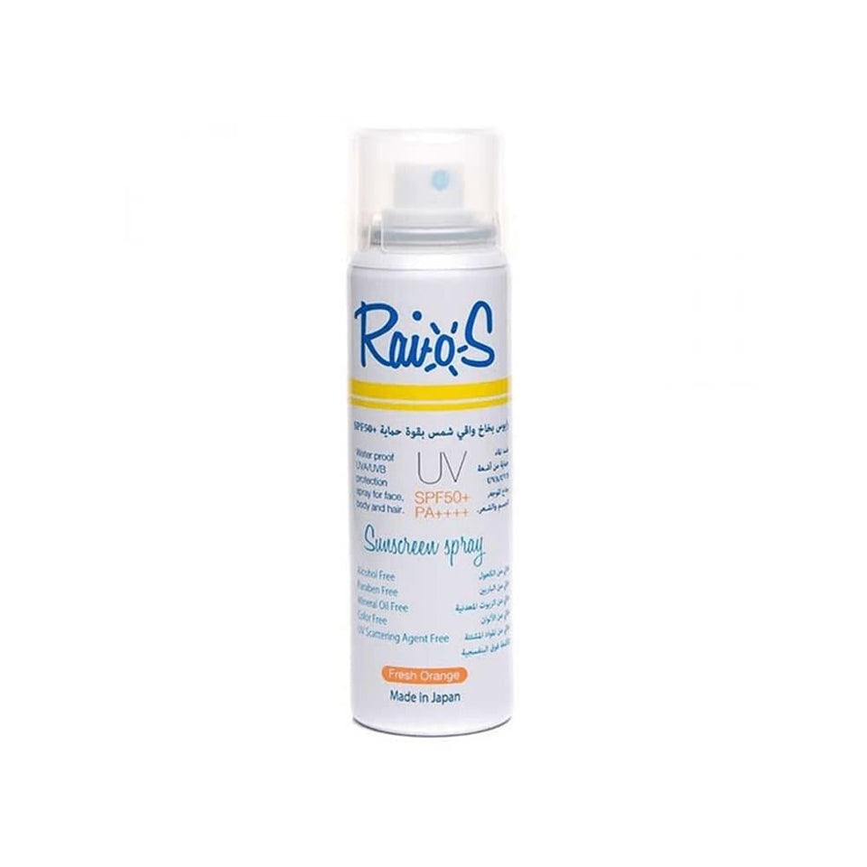 Raios Sunscreen Spray SPF 50 Orange Fragrance Sun Protection 70ml
