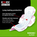 Maxi Pads with Wings Large Heavy Flow Kotex 30 Pads