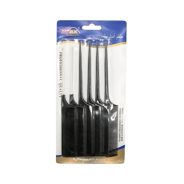 Max Elegance Comb Set, 6-Piece, Fine Tooth, Anti-Static