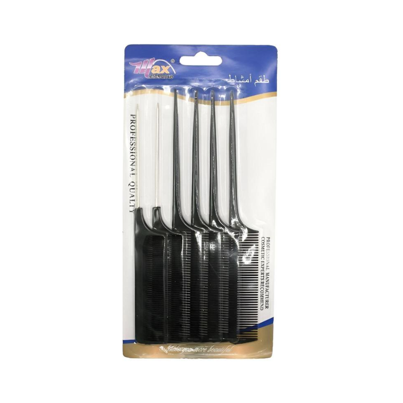 Max Elegance Comb Set, 6-Piece, Fine Tooth, Anti-Static