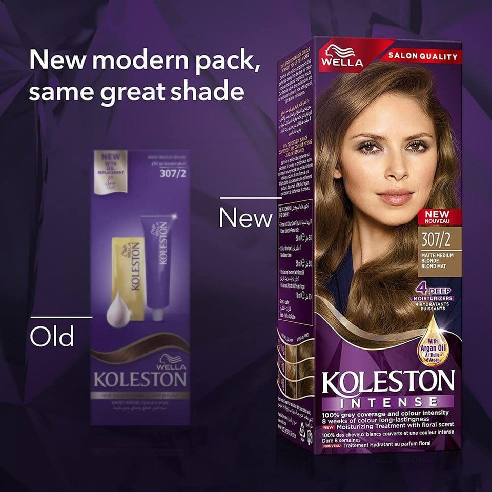 Wella Koleston Intense Hair Color Medium Matte Blonde Permanent Dye 307/2