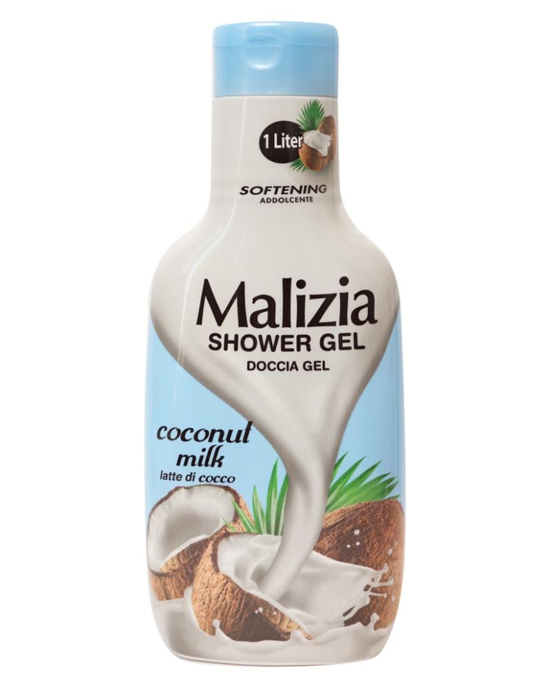 Shower Gel Coconut Milk Hydrating Body Wash for Dry Skin Malizia 1000ml