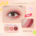 Pink Flash Eyeshadow Palette Trio Pigmented Blendable Powder PK01