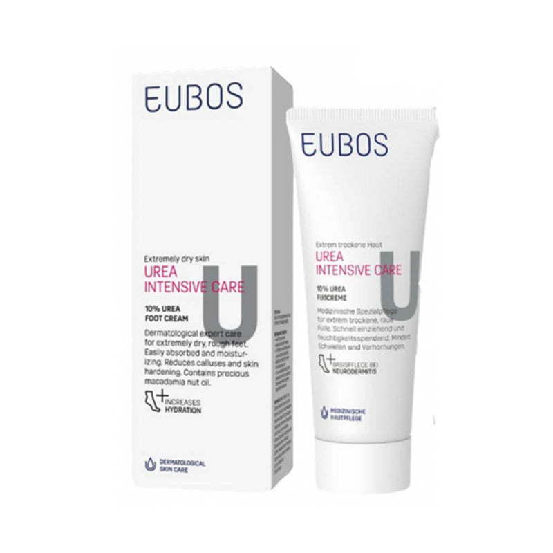 Foot Cream for Dry Feet 10% Urea Macadamia Nut Oil EUBOS 100ml