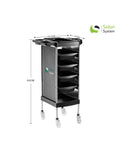 Salon System X11-B-1 Salon Trolley - 5 Drawers - Black