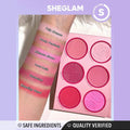 Sheglam Floral Flush Blush Palette 6-Shade Powder Set