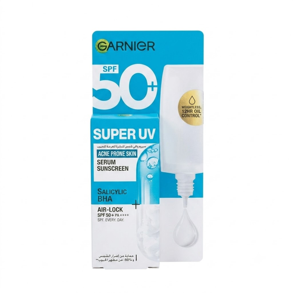 Sunscreen Serum For Oily Skin Super UV Acne Prone SPF 50+ Garnier 30ml