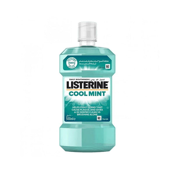 Cool Mint Daily Mouthwash for Oral Hygiene and Fresh Breath - Listerine 500ml