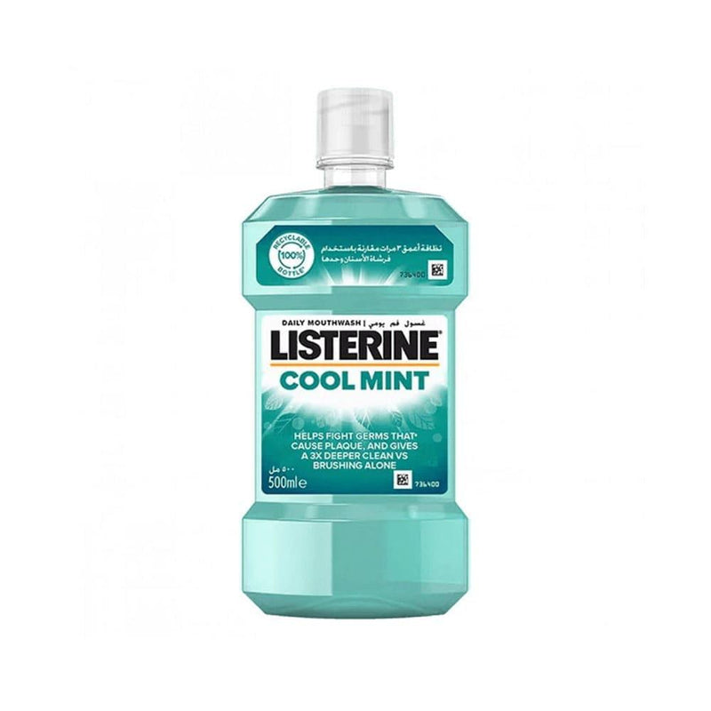 Cool Mint Daily Mouthwash for Oral Hygiene and Fresh Breath - Listerine 500ml