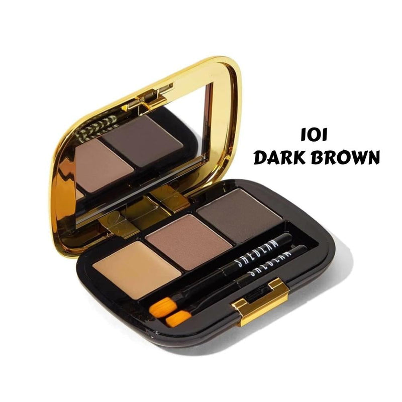 Sheglam Eyebrow Shadow Palette Two-Tone Powder Dark Brown 101 3.5g