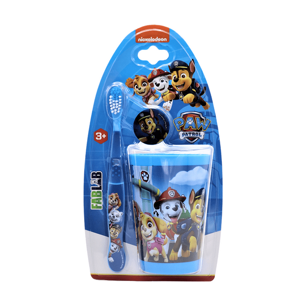 Kids Toothbrush Set Soft Bristles Paw Patrol with Cup & Cover 3+ Years