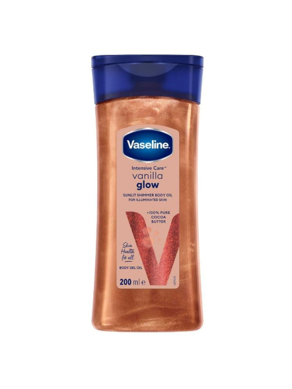 Vanilla Scented Body Oil Shimmering Glow Cocoa Butter Vaseline 200ml