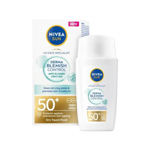 Nivea Sunscreen Fluid Face Cream SPF 50+ Blemish Control 40ml