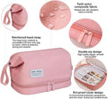 Salon System Travel Cosmetic Bag - Water-Resistant Nylon - Dual-Zipper Design