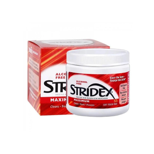 Stridex Facial Pads Salicylic Acid Acne Clearing 55 Pieces