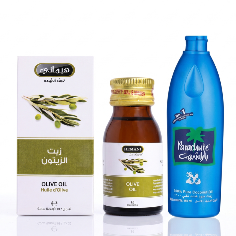 Best Hair Oil for Dry Frizzy Hair Coconut Olive Set Parachute 480ml