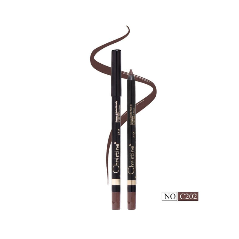 Brown Eyeliner Pencil Creamy Waterproof Vegan Formula Christine 1.5g