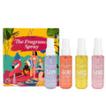 Body Mist Set Floral and Fruity Scents Nano Rose 4 Pieces