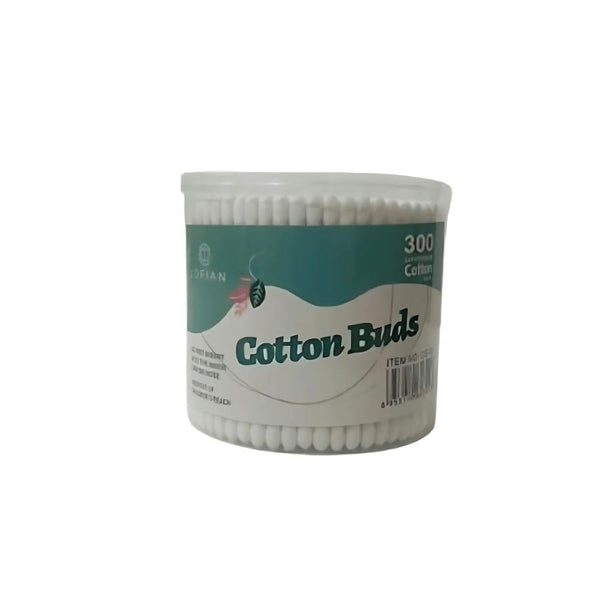 Lofian Cotton Swabs, 100% Pure Cotton, Double-Ended, 300 Count